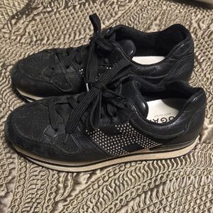 Hogan Women's Black Sneakers with Studs